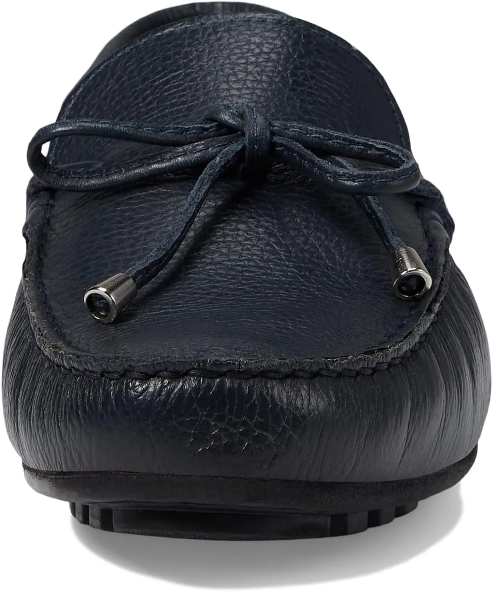 MJNY Womens Casual Comfortable Genuine Leather Lightweight Driving Moccasins Classic Fashion Tiebow Slip On Ladies Driving Loafer Flat Shoes