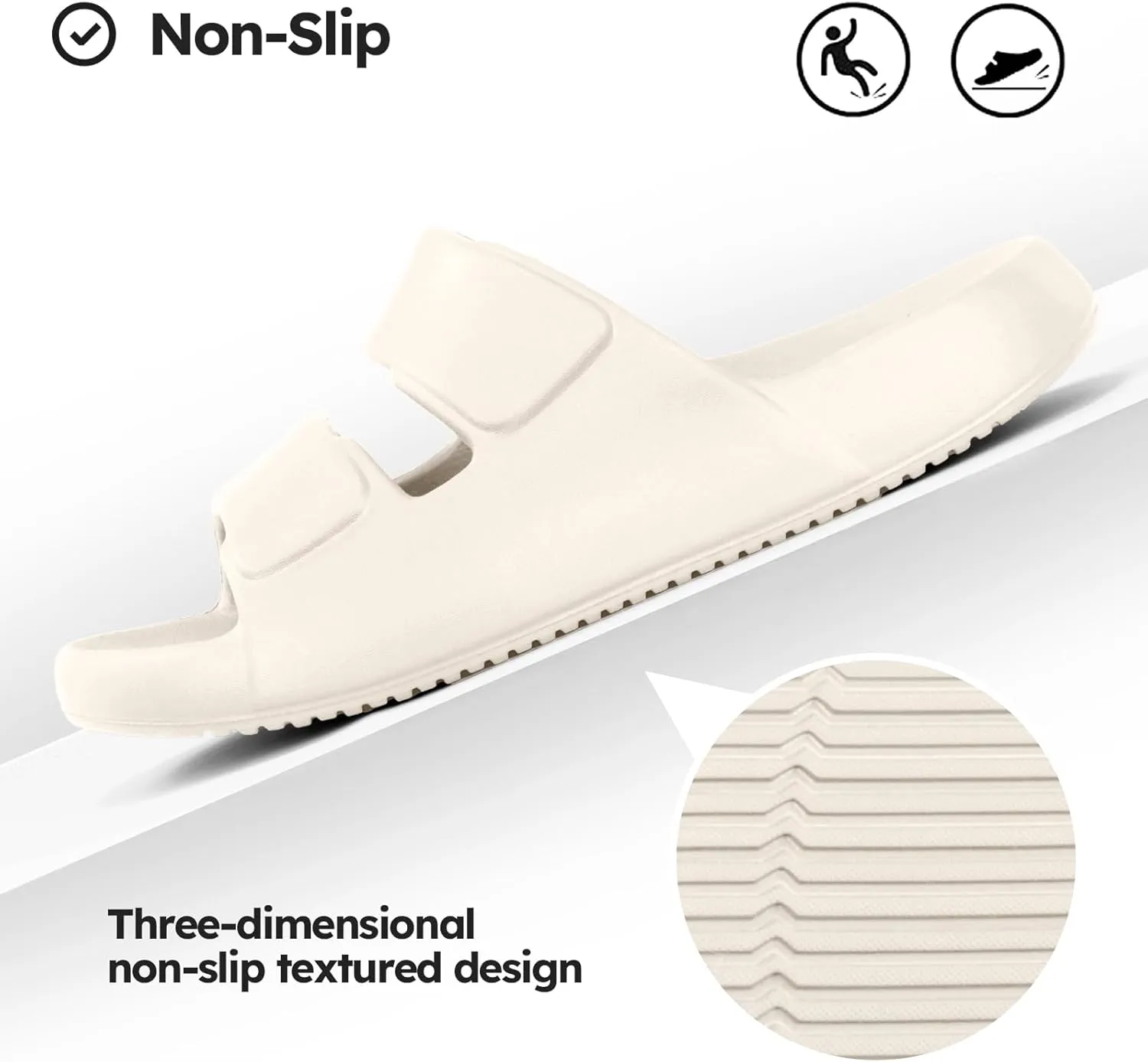 Mukinrch Unisex Adult Classic Sandals with Arch Support,Cloud Slides Beach Sandal Slippers,Comfort Orthopedic Sandals Plantar Fasciitis Recovery Shoe