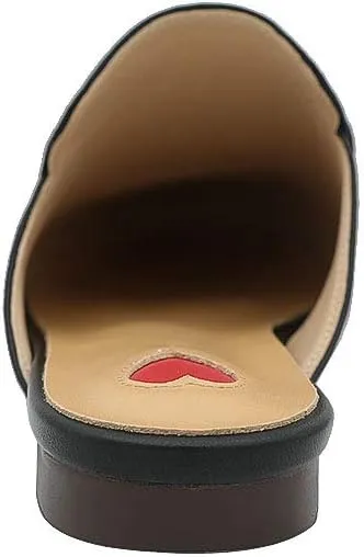 Mules for Women Genuine Leather Flat Low Heel Slip-on Loafer Slingback Slide Slippers