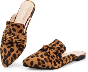MUSSHOE Mules for Women Flats Comfortable Pointed Toe Slip on Women Mules Flats…