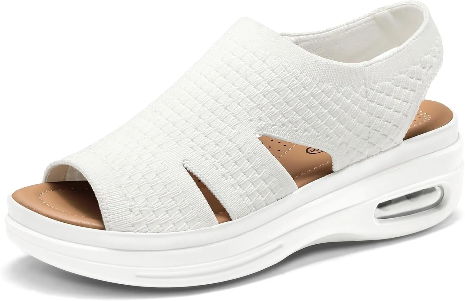 mysoft Womens Comfortable Walking Sandals Slip On Air Cushion Slingback Open Toe Platform Summer Shoes
