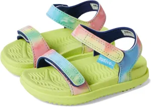 Native Shoes Kids Charley Sugarlite Print Flat Sandals for Little Kid - Hook-Loop Closure with EVA Footbed, and Eye-Catching Design