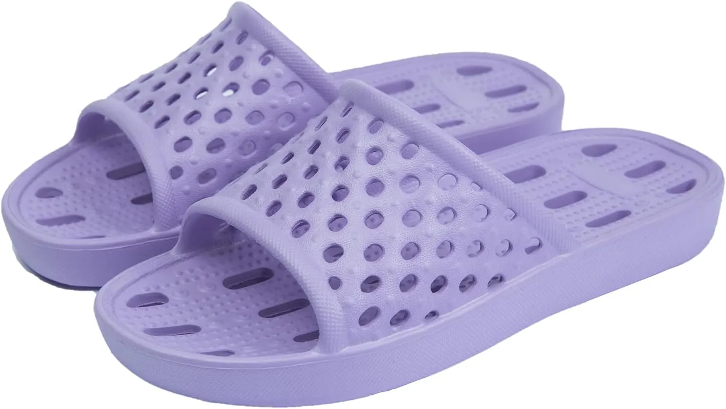 NewDenBer Bathroom Shower Shoes for Women and Men Non-Slip Quick Drying Beach Pool Shower Slides Sandals with Drain Holes