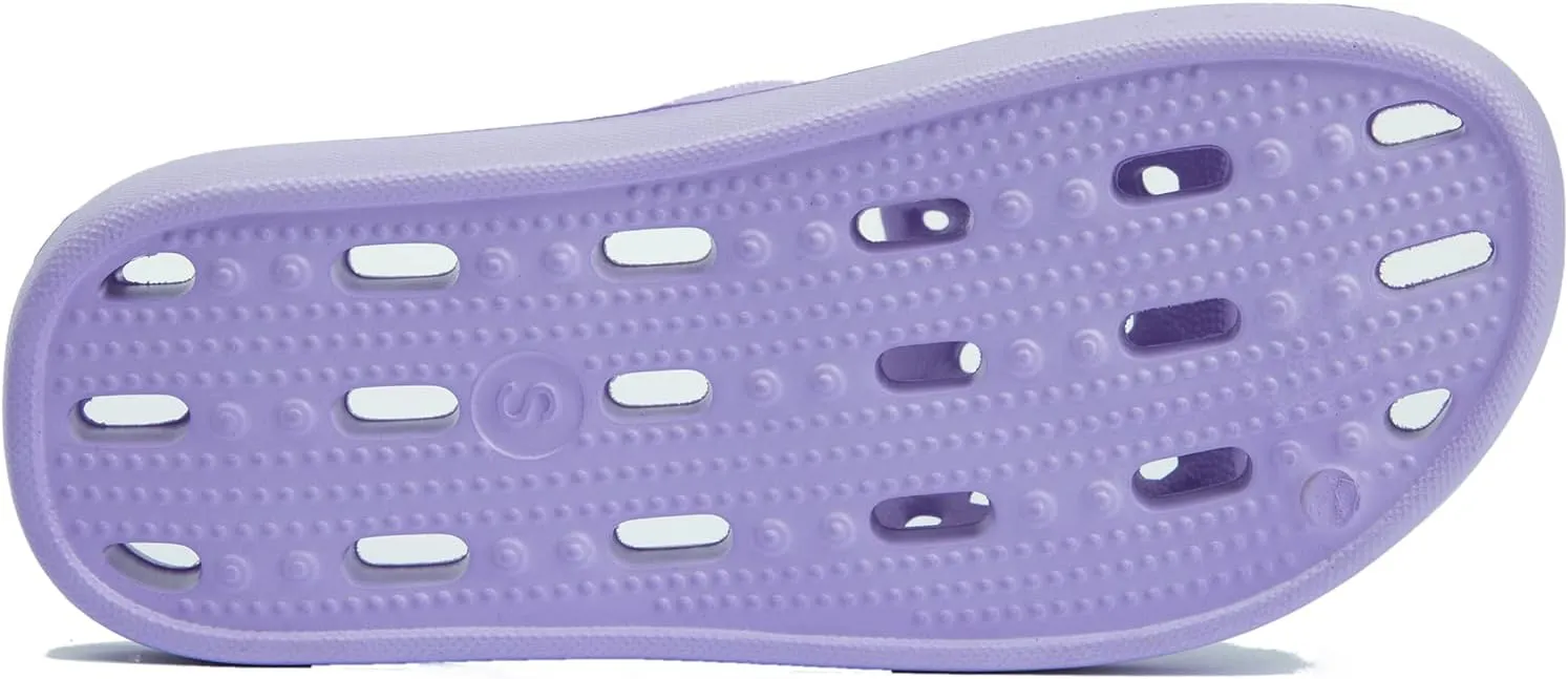 NewDenBer Bathroom Shower Shoes for Women and Men Non-Slip Quick Drying Beach Pool Shower Slides Sandals with Drain Holes
