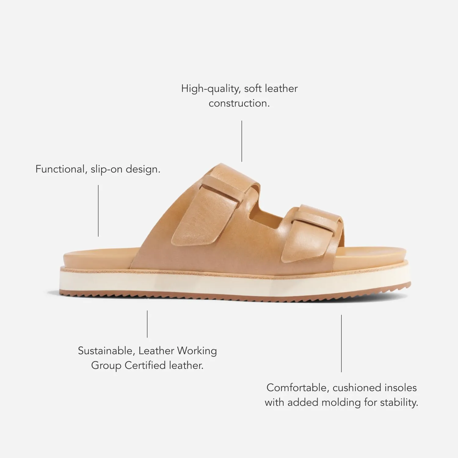 Nisolo Go-to Flatform Slides for Women - Great Spring & Summer Womens Wedge Sandals - Memory Foam & Shocking Absorbing Wedges for Women - Ultra Comfortable & Breathable Wedge Sandal - Easy On & Off