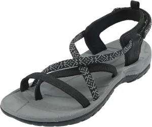 Northside Womens Covina Sport Open Toe Strap Sandal, Black/Gray, 7 M US