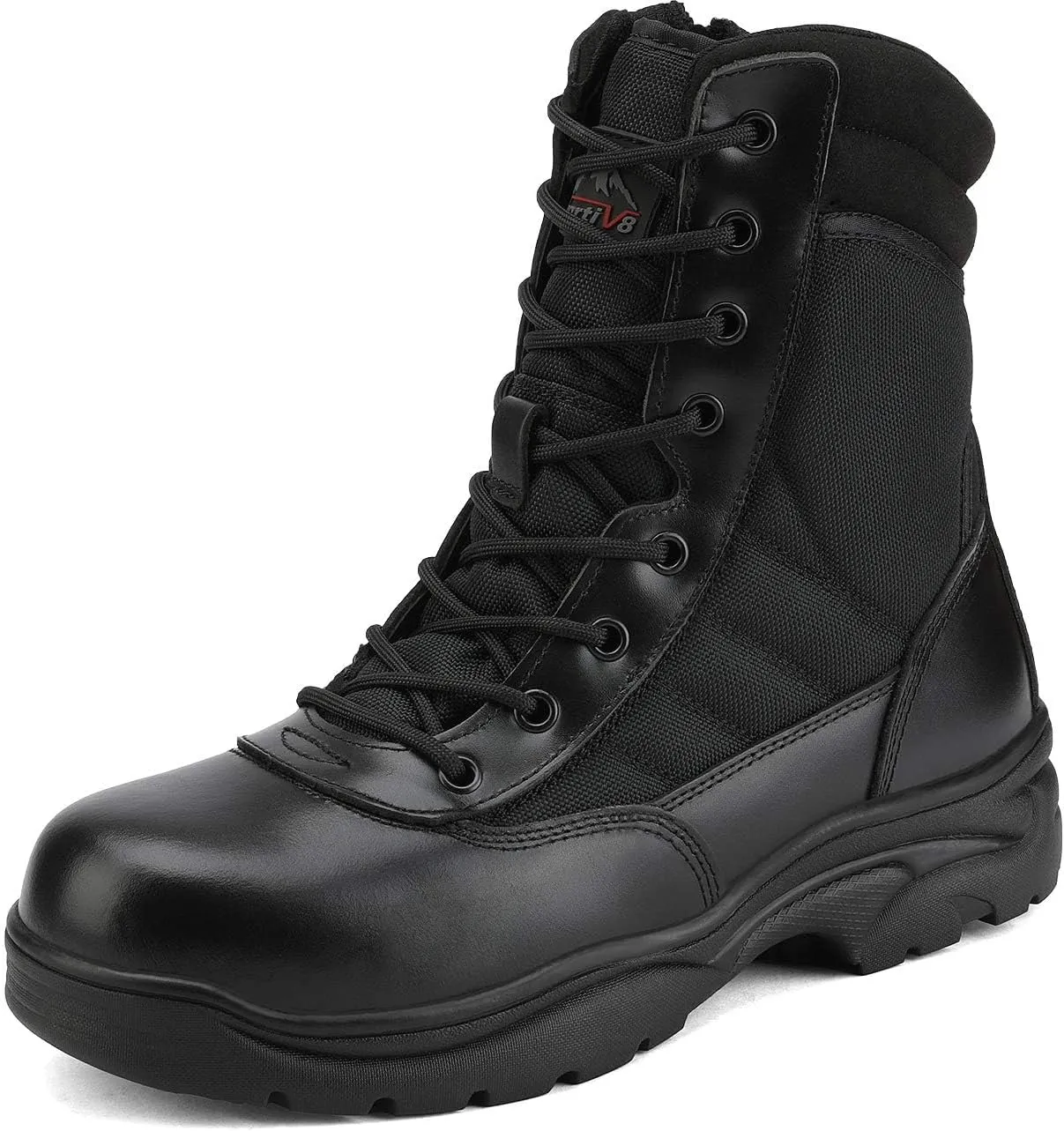NORTIV 8 Steel Toe Boots for Men Safety Industrial & Construction Military Work Boots Slip Resistant ASTM F2413-18, TROOPER-STL