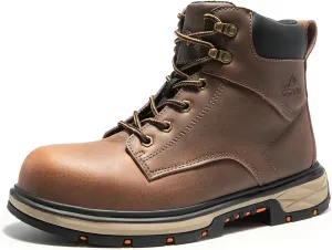 NORTIV 8 Steel Toe Work Boots for Men Waterproof Slip on Safety Construction Boots