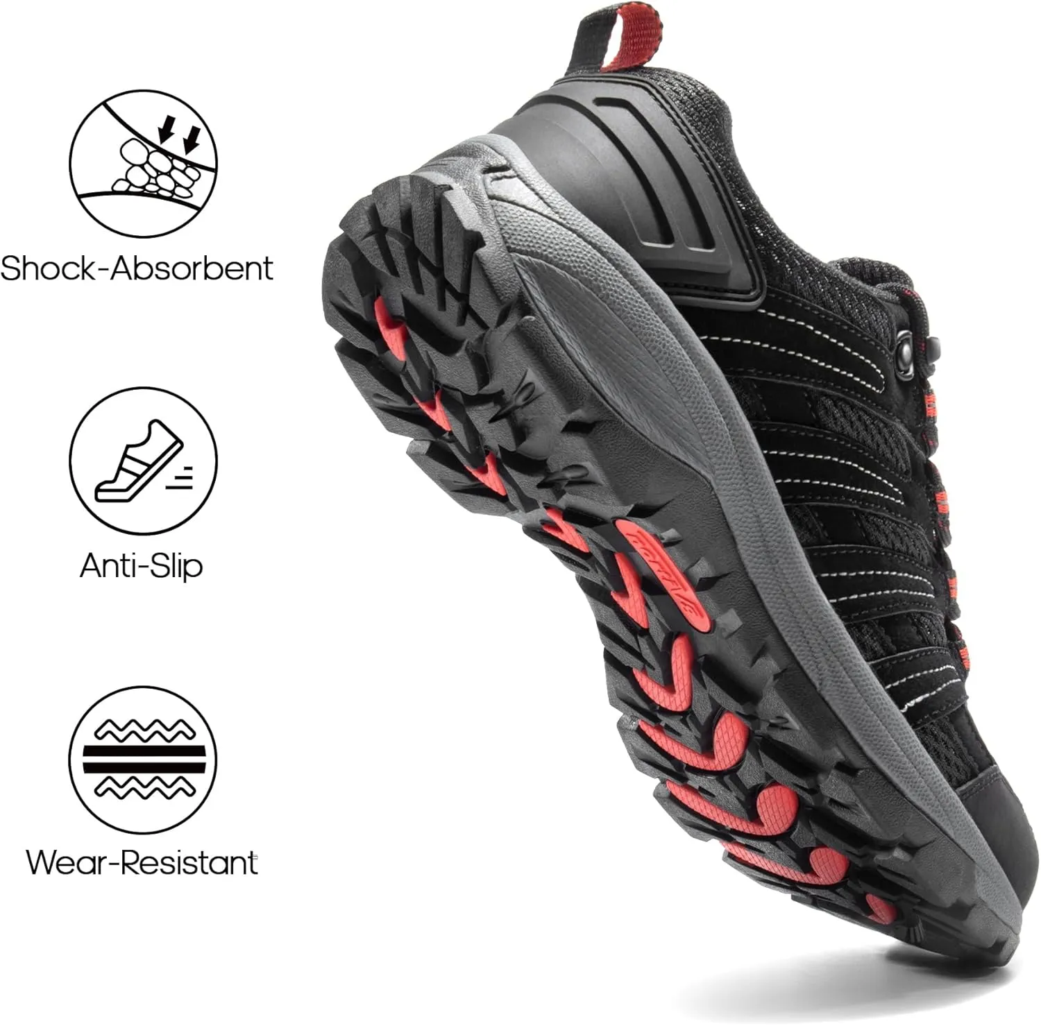NORTIV 8 Women's Hiking Shoes Lightweight Breathable Mesh Walking Sneakers Outdoor Work Shoes