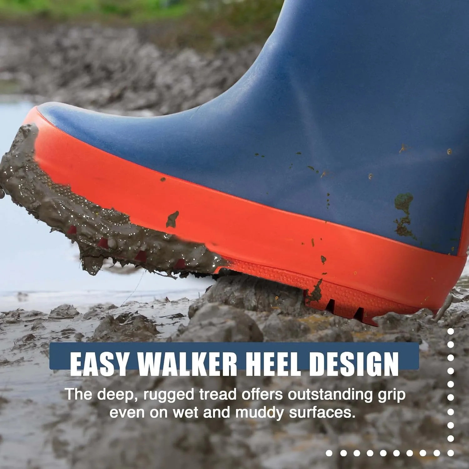 NORTY Rubber Rain Boots for Kids - Waterproof Rubber Boots Boys and Girls Solid & Printed Rainboots for Toddlers and Kids