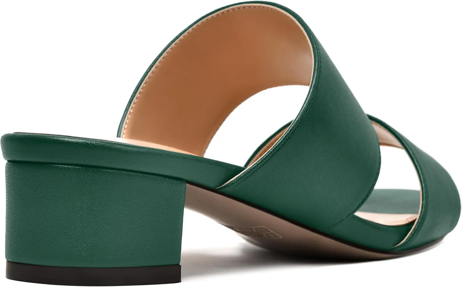 NUMALEO Womens Round Toe Dress Two Strap Slip On Bridal Matte Chunky Low Heel Heeled Sandals 1.5 Inch