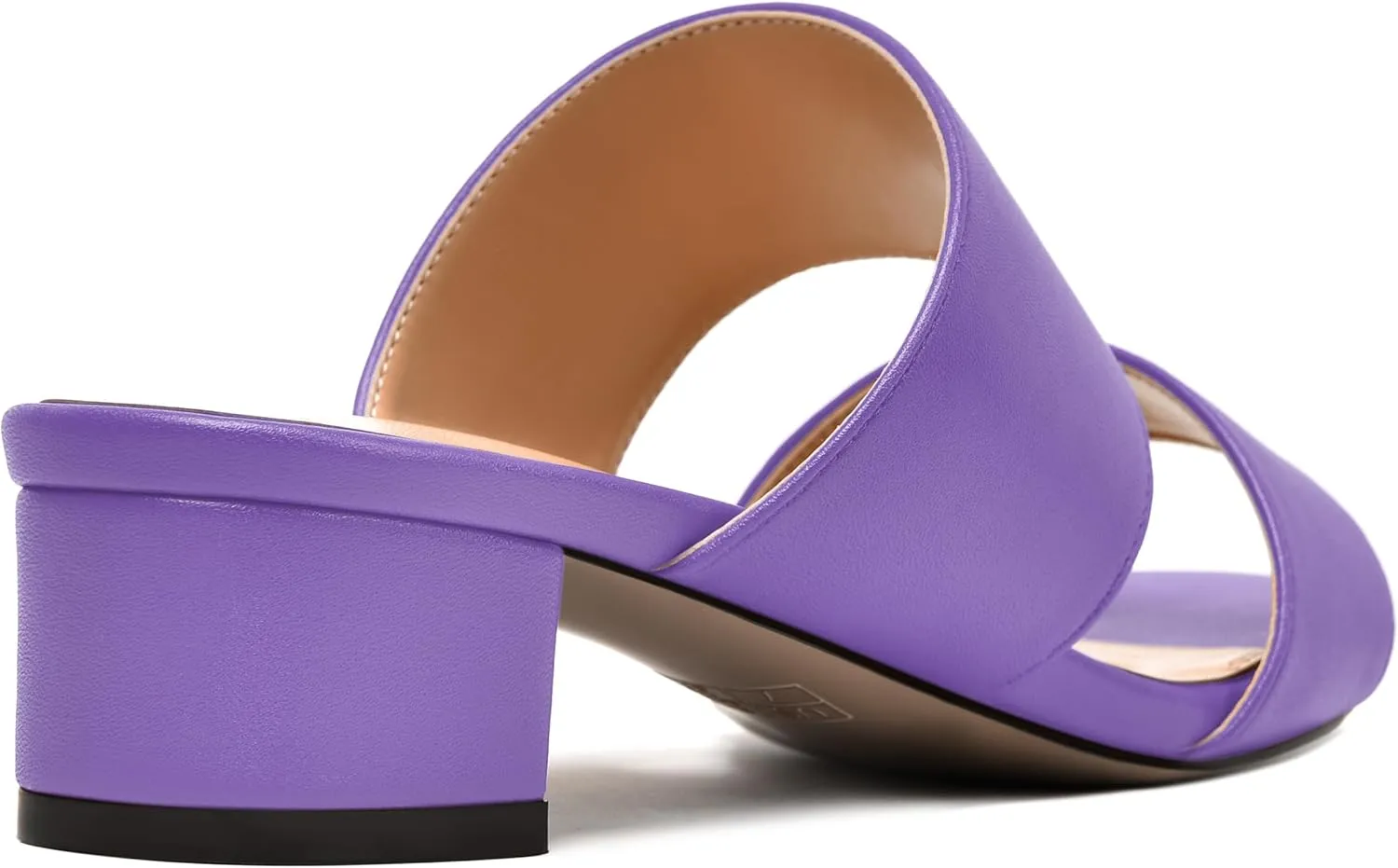 NUMALEO Womens Round Toe Dress Two Strap Slip On Bridal Matte Chunky Low Heel Heeled Sandals 1.5 Inch