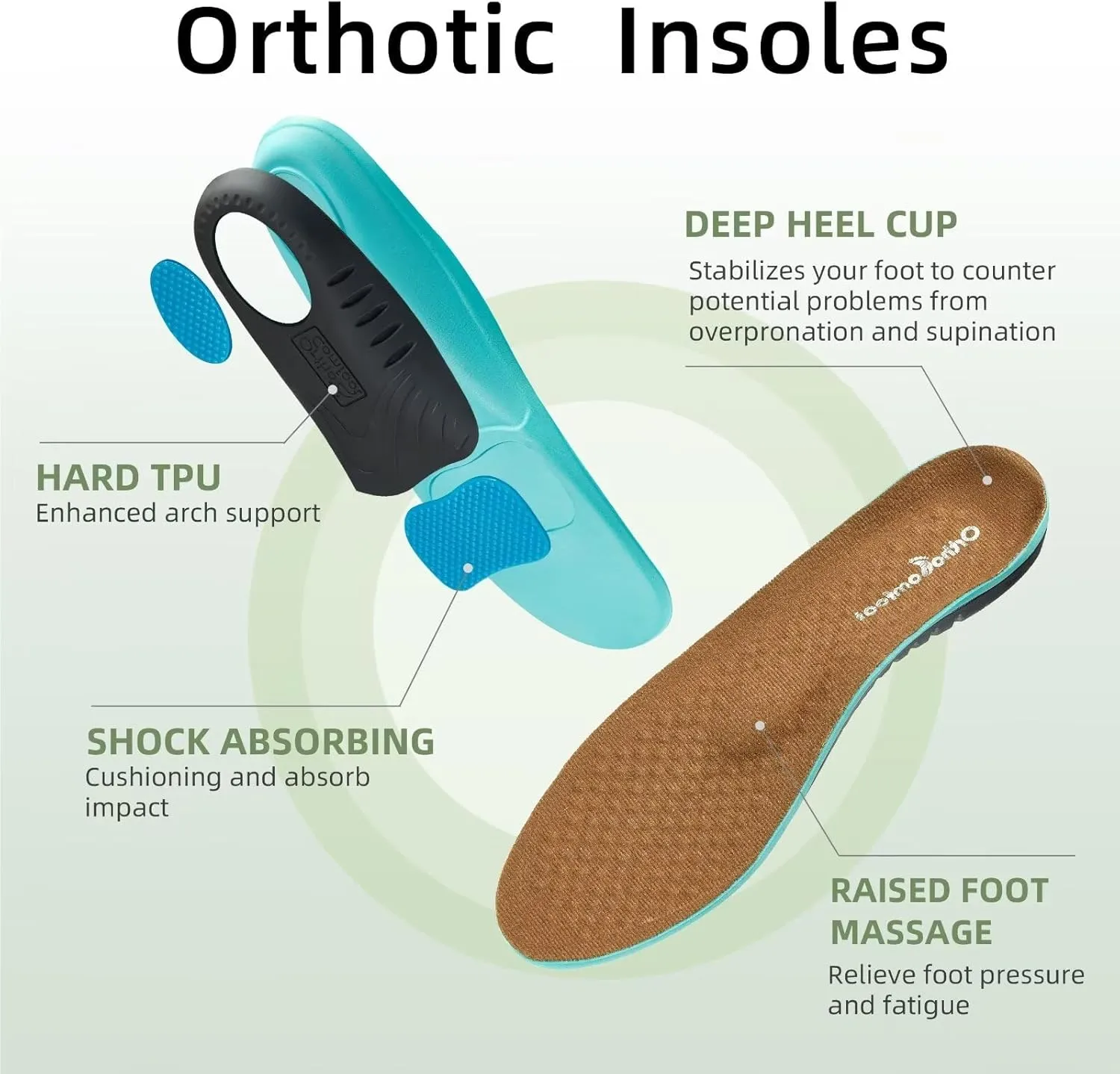 OrthoComfoot Men's Orthopedic Leather Dress Walking Shoes: Casual Arch Support Slip-On Loafers for Plantar Fasciitis, Comfortable Orthotic Shoes for Foot and Heel Pain Relief