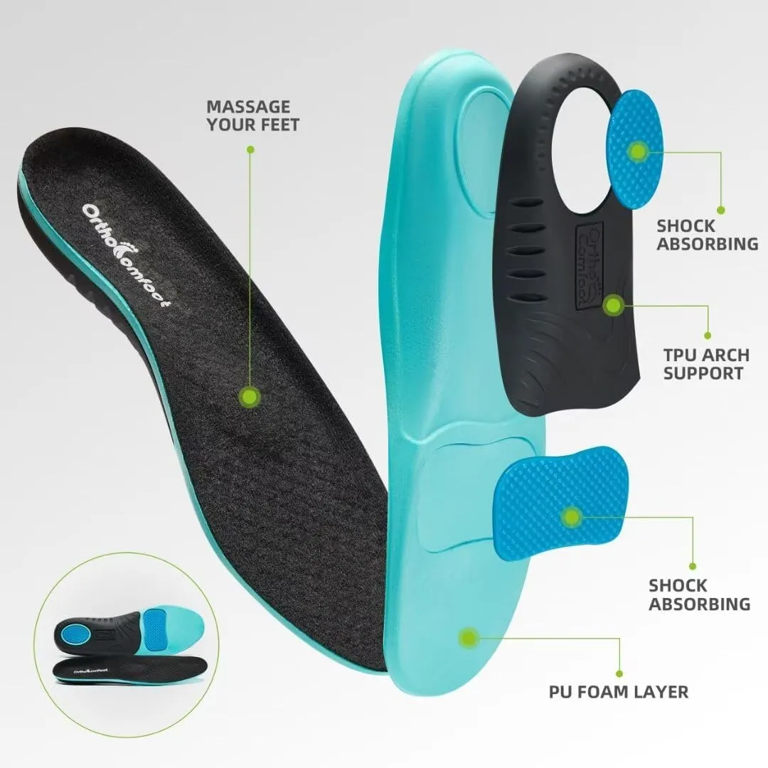 OrthoComfoot Men's Orthopedic Walking Shoes with Arch Support: Casual Plantar Fasciitis Slip-On Loafers for Flat Feet, Orthotic Adjustable Fashion Sneakers for Foot and Heel Pain