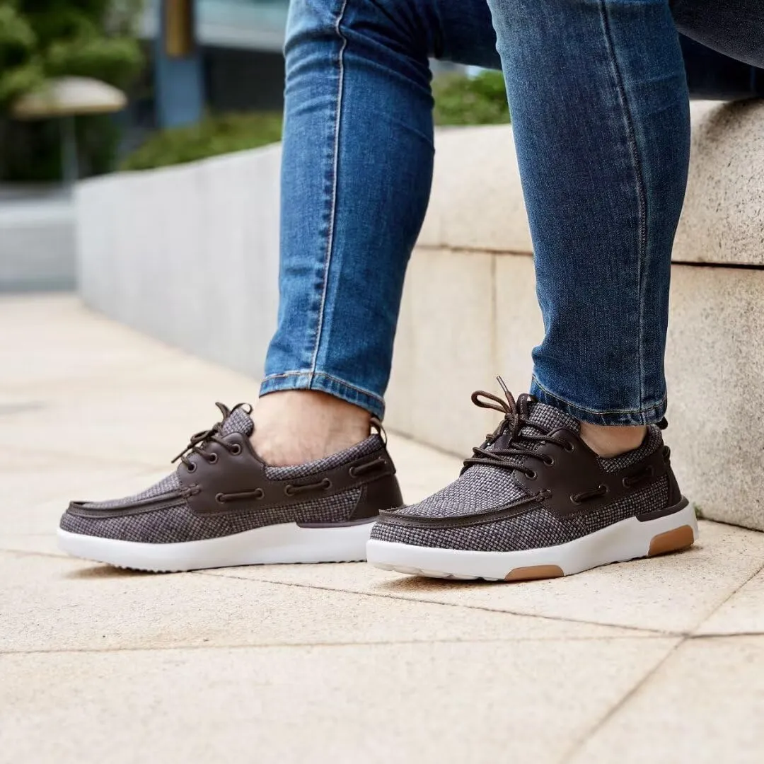 OrthoComfoot Men's Orthopedic Walking Shoes with Arch Support: Casual Plantar Fasciitis Slip-On Loafers for Flat Feet, Orthotic Adjustable Fashion Sneakers for Foot and Heel Pain