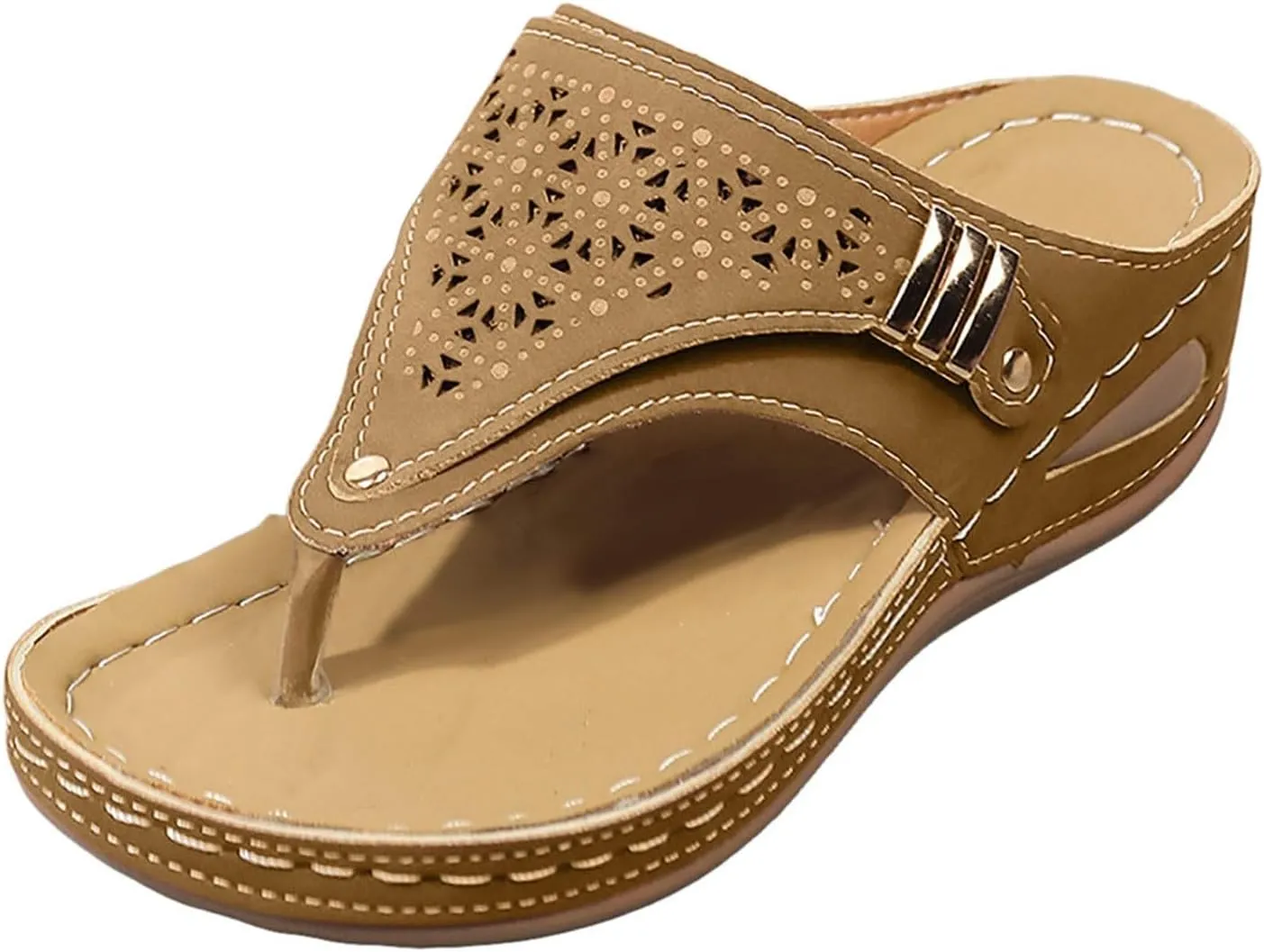 Orthopedic Sandals for Women, Women Summer Comfortable Sandals Arch Support Wedge Sandals 2025 Flip Flops Sandals