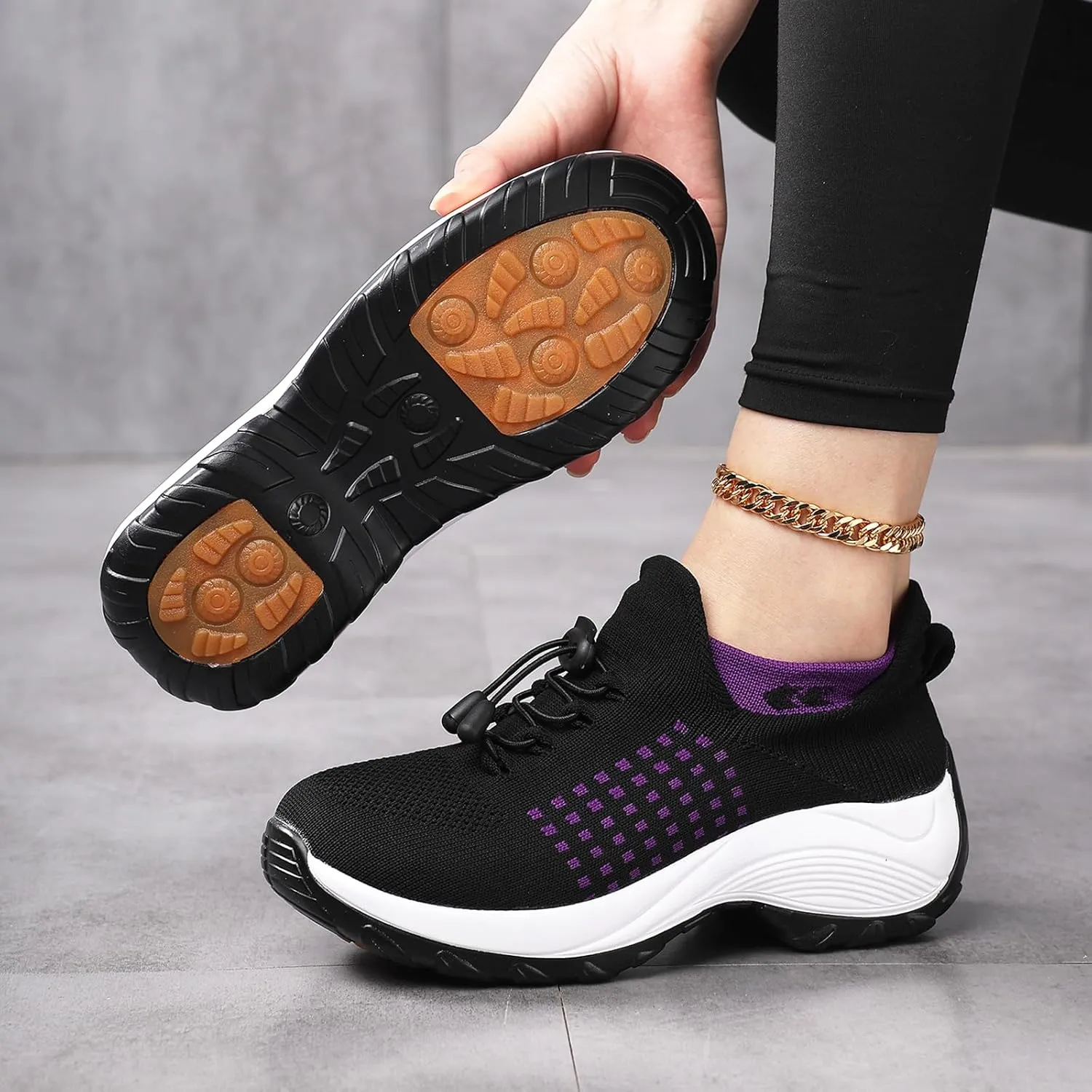 Orthopedic Shoes for Women Comfort Wear Orthowear Shoes Wide Width Slip On Walking Tennis Sneakers Plantar Fasciitis Bowling Shoe Mesh Athletic Style for Bowlers Breathable Lightweight