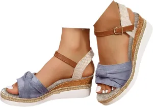 Orthopedic Wedge Sandals For Women Dressy Summer Comfortable Walking, Womens Espadrilles Wedges Sandals Heels Open Toe Platform Buckle Ankle Strap Casual Beach Shoes 2025 Vacation
