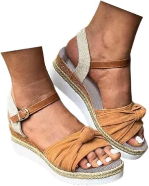 Orthopedic Wedge Sandals For Women Dressy Summer Comfortable Walking, Womens Espadrilles Wedges Sandals Heels Open Toe Platform Buckle Ankle Strap Casual Beach Shoes 2025 Vacation