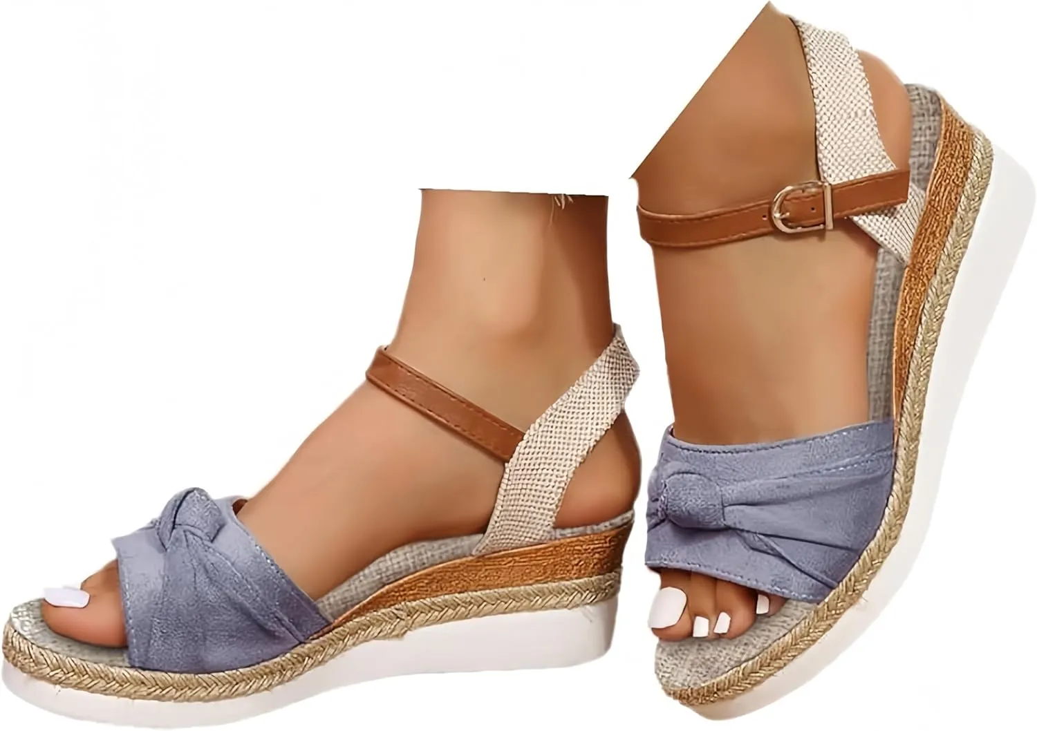 Orthopedic Wedge Sandals For Women Dressy Summer Comfortable Walking, Womens Espadrilles Wedges Sandals Heels Open Toe Platform Buckle Ankle Strap Casual Beach Shoes 2025 Vacation