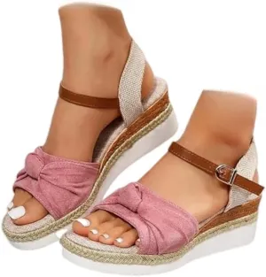 Orthopedic Wedge Sandals For Women Dressy Summer Comfortable Walking, Womens Espadrilles Wedges Sandals Heels Open Toe Platform Buckle Ankle Strap Casual Beach Shoes 2025 Vacation