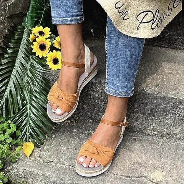 Orthopedic Wedge Sandals For Women Dressy Summer Comfortable Walking, Womens Espadrilles Wedges Sandals Heels Open Toe Platform Buckle Ankle Strap Casual Beach Shoes 2025 Vacation
