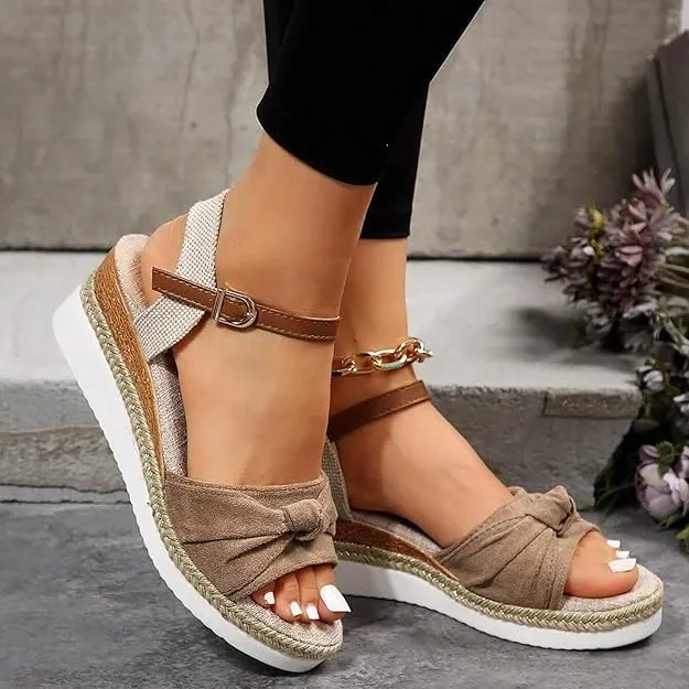 Orthopedic Wedge Sandals For Women Dressy Summer Comfortable Walking, Womens Espadrilles Wedges Sandals Heels Open Toe Platform Buckle Ankle Strap Casual Beach Shoes 2025 Vacation