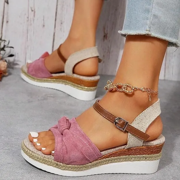 Orthopedic Wedge Sandals For Women Dressy Summer Comfortable Walking, Womens Espadrilles Wedges Sandals Heels Open Toe Platform Buckle Ankle Strap Casual Beach Shoes 2025 Vacation
