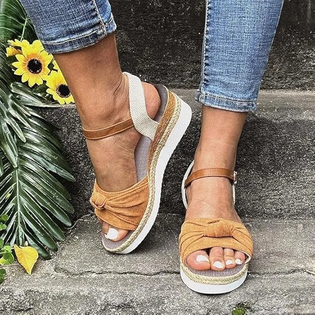 Orthopedic Wedge Sandals For Women Dressy Summer Comfortable Walking, Womens Espadrilles Wedges Sandals Heels Open Toe Platform Buckle Ankle Strap Casual Beach Shoes 2025 Vacation