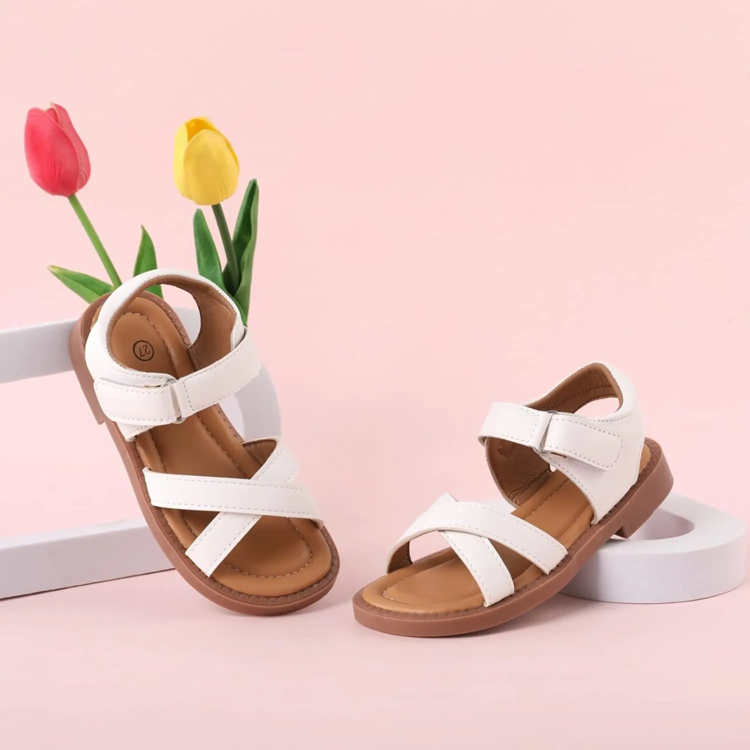 PATPAT Toddler Girls Sandals, Toddler Kids Sandals [Stylish & Comfortable] [Lightweight & Durable] Water Sandals for Girls & Boys Shoes Toddler/Little Kid Girl Sandals Size