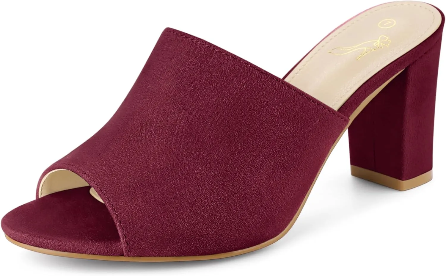 Perphy Slip on Chunky Heels Mules Slide Sandals for Women
