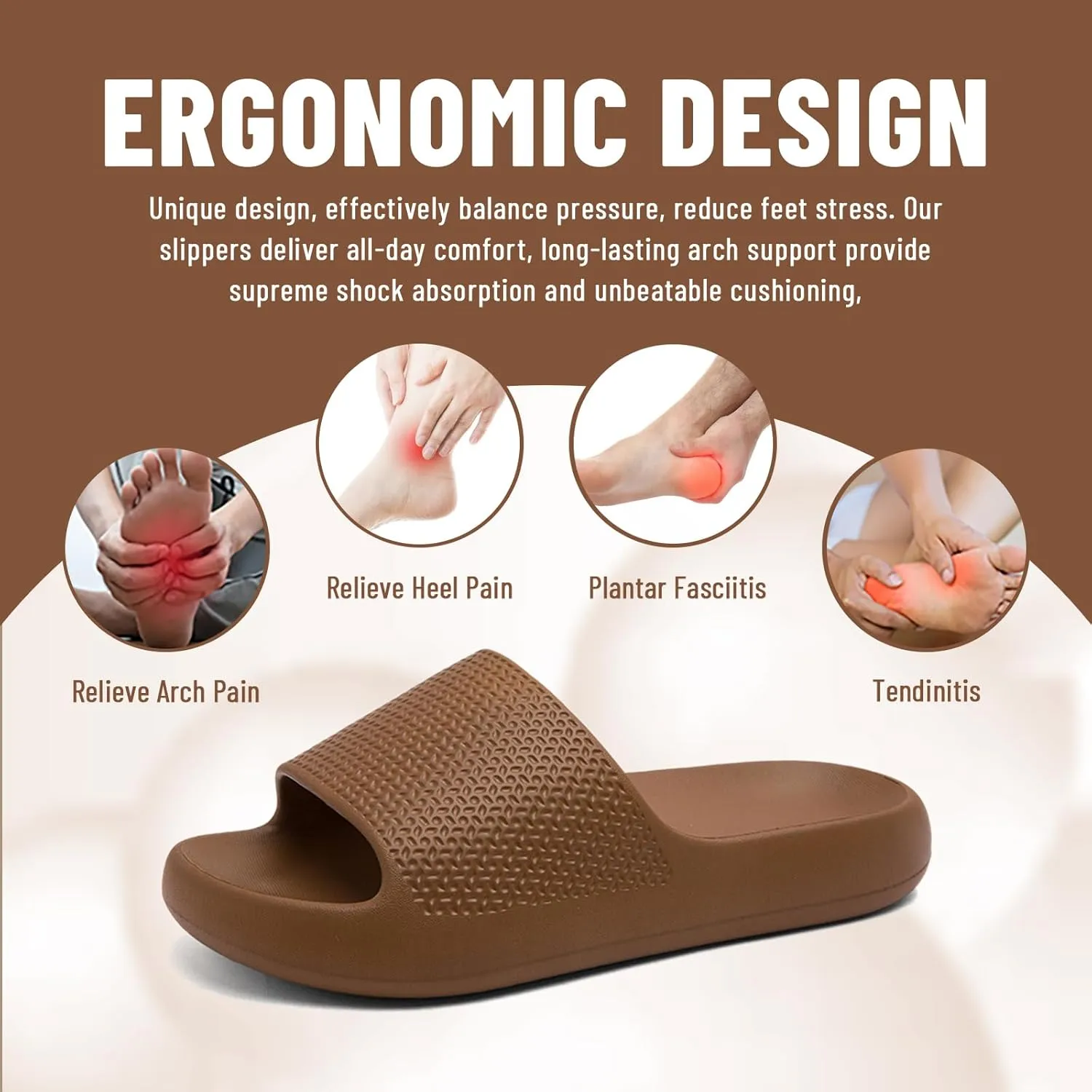 Pillow Slippers for Women and Men Non Slip Quick Drying Shower Cloud Slide Sandals Thick Sole, Non-Slip, Easy to Clean Indoor And Outdoor Slippers with Arch Support