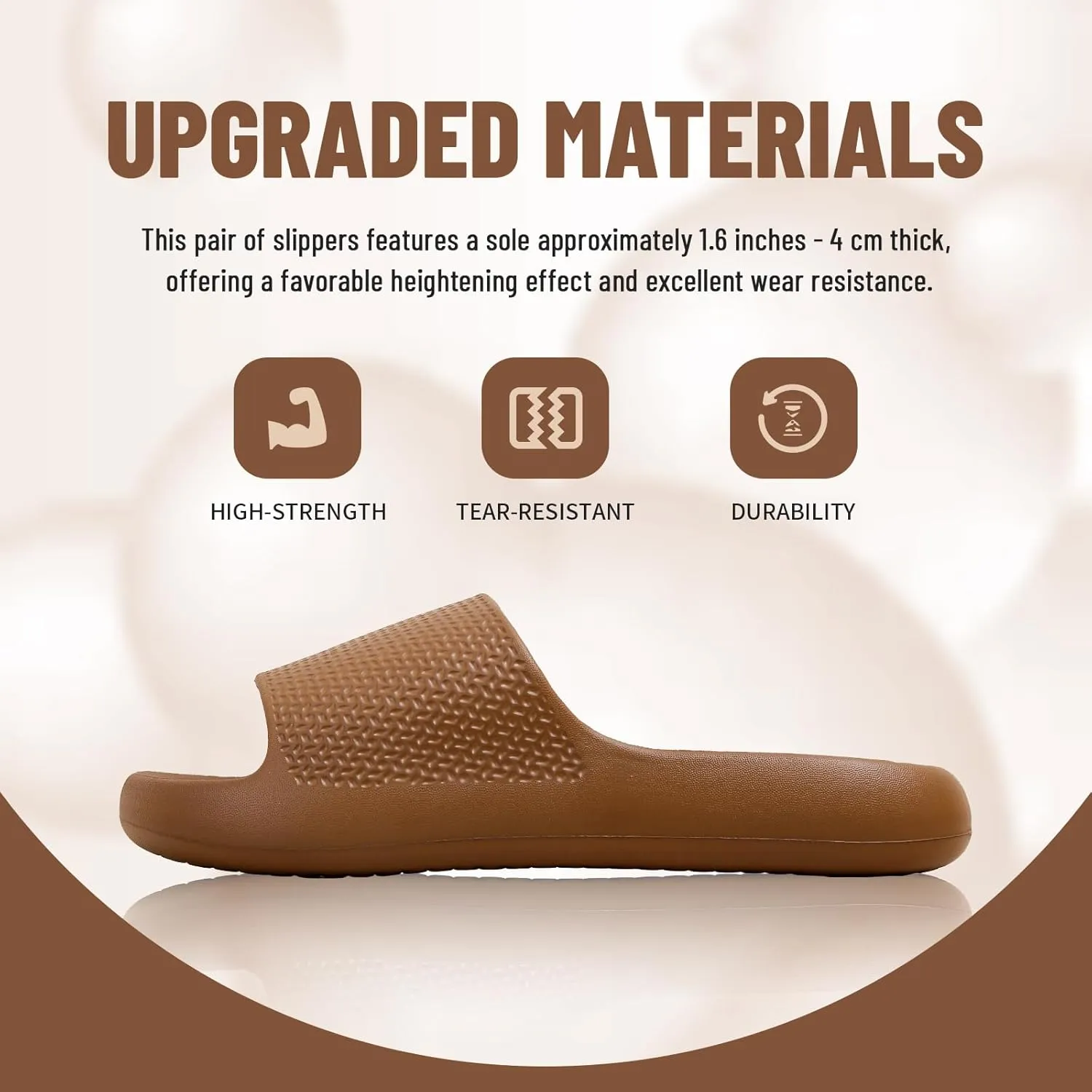 Pillow Slippers for Women and Men Non Slip Quick Drying Shower Cloud Slide Sandals Thick Sole, Non-Slip, Easy to Clean Indoor And Outdoor Slippers with Arch Support