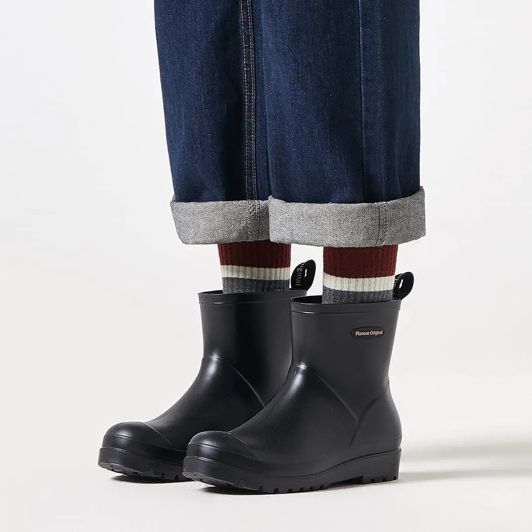 planone Short Rain Boots Women Fashion Waterproof Chelsea Boots for Women Matte Outdoor Garden Shoes Ankle Muck Boots for Ladies Non Slip Work Shoes Rubber Boots with Premium Comfort Insole