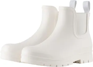 Planone Short Rain Boots Women Wide Width Fashion Waterproof Chelsea Boots for Women Matte Outdoor Garden Shoes Ankle Muck Boots for Ladies Non Slip Work Shoes Rubber Boots with Premium Comfort Insole
