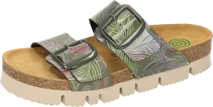Platform Mules, Green, 5 Women