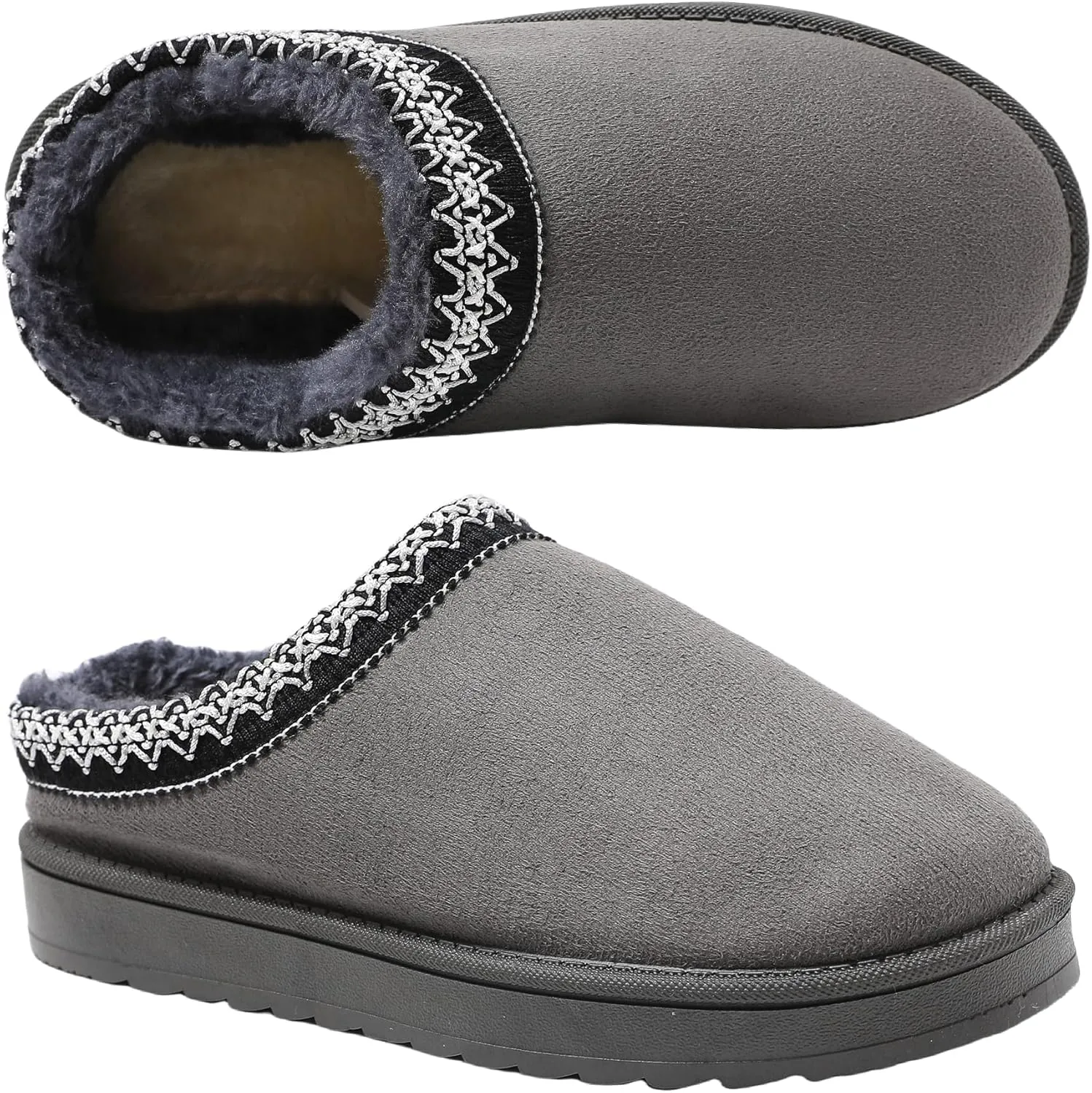 Platform Slippers Mini Boots for Women Fleece Lined Boots Fuzzy Cozy Snow Winter Slippers Fluffy House slippers Indoor Outdoor