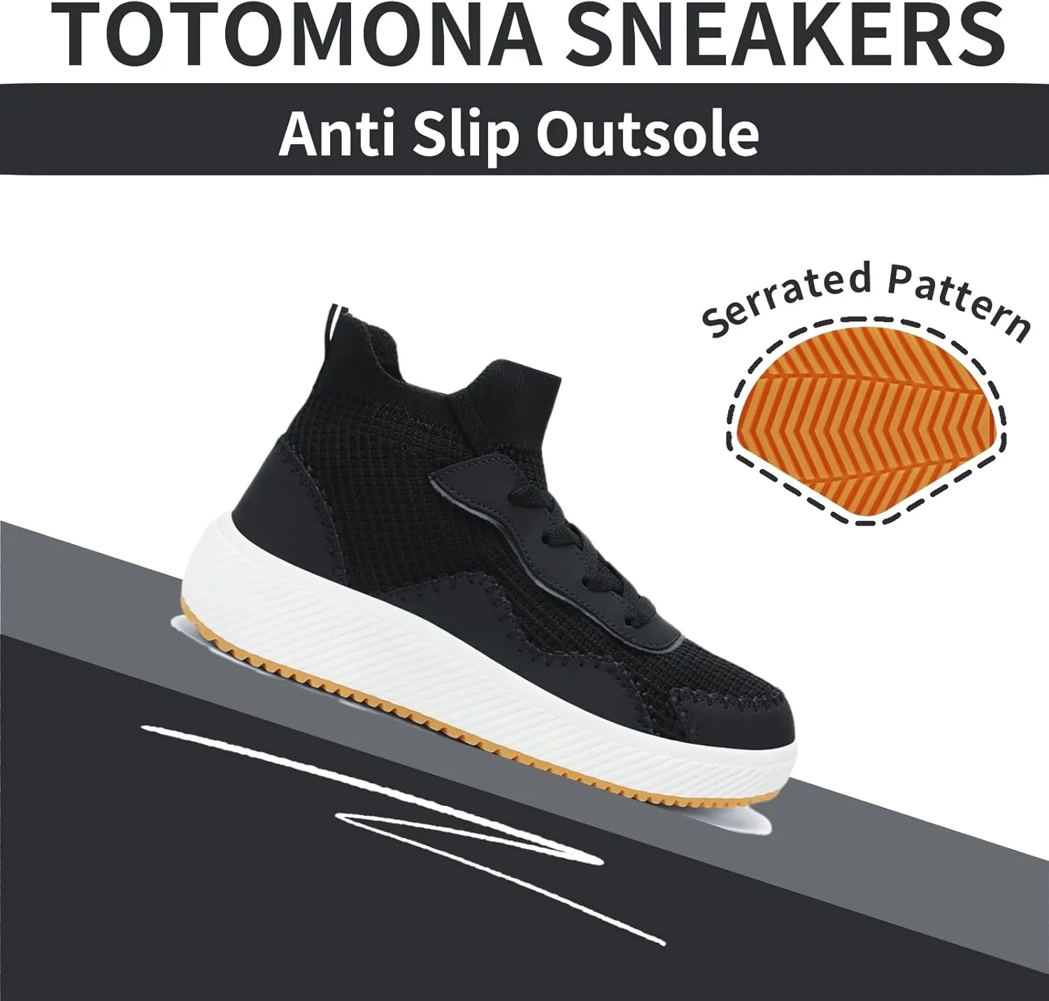 Platform Sneakers for Women- Stylish Knit Walking Shoes, High-Top Chunky Casual Tennis Sneakers for Breath Comfort