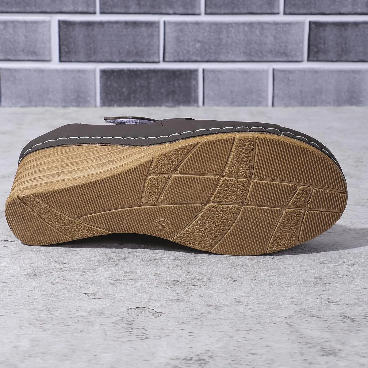 Platform Wedge Sandals for Women Dressy, Summer Casual Comfortable Walking Shoes Mid Heels Open Toe Double Buckle Slip on Slides Sandals Ladies Orthopedic Chunky Heel Sandal Hook & Loop