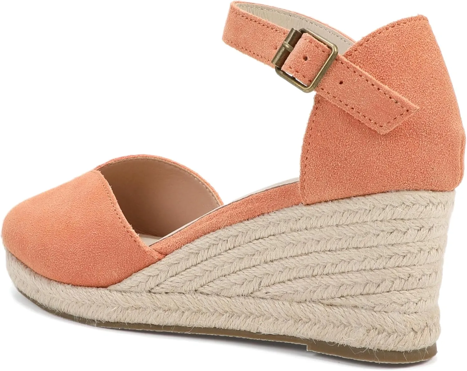 Platform Wedges Sandals for Women, 3" Wedge, Ankle-Strap, Cap Toe, Summer Espadrilles Heel Shoes