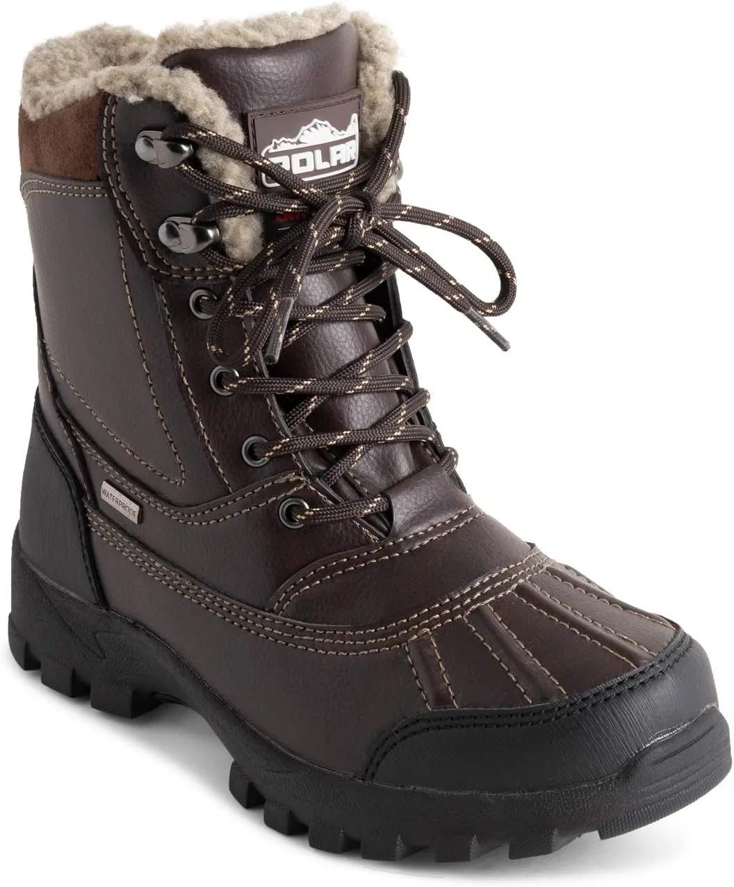 POLAR Mens Thinsulate Fully Lined Waterproof Deep Tread Durable Rubber Shell Thermal Winter Rain Snow Boots