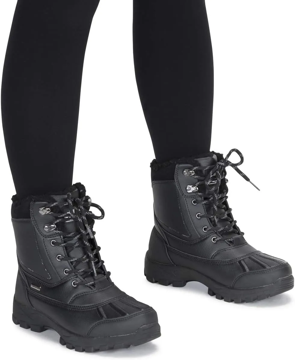 POLAR Mens Thinsulate Fully Lined Waterproof Deep Tread Durable Rubber Shell Thermal Winter Rain Snow Boots