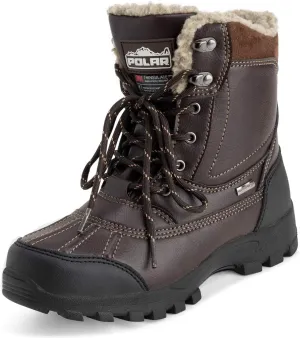 POLAR Mens Thinsulate Fully Lined Waterproof Deep Tread Durable Rubber Shell Thermal Winter Rain Snow Boots