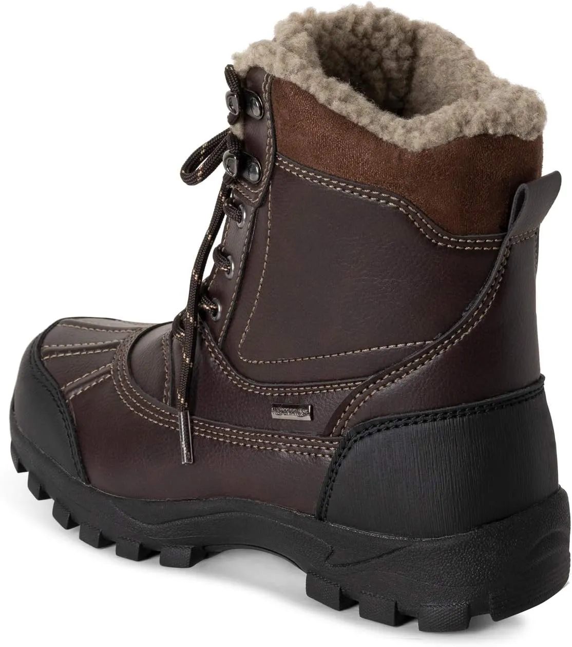 POLAR Mens Thinsulate Fully Lined Waterproof Deep Tread Durable Rubber Shell Thermal Winter Rain Snow Boots