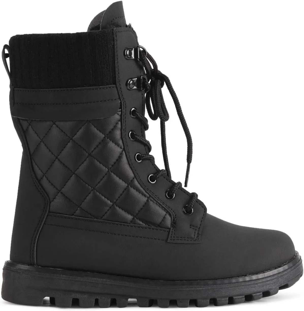 POLAR Womens Memory Foam Outside Pocket Inside Zip Thermal Waterproof Deep Tread Rubber Sole Snow Boots