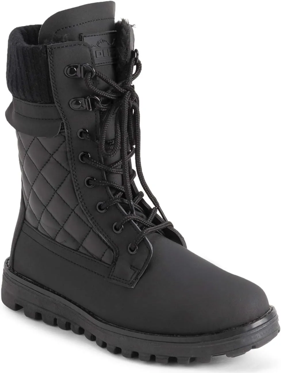 POLAR Womens Memory Foam Outside Pocket Inside Zip Thermal Waterproof Deep Tread Rubber Sole Snow Boots