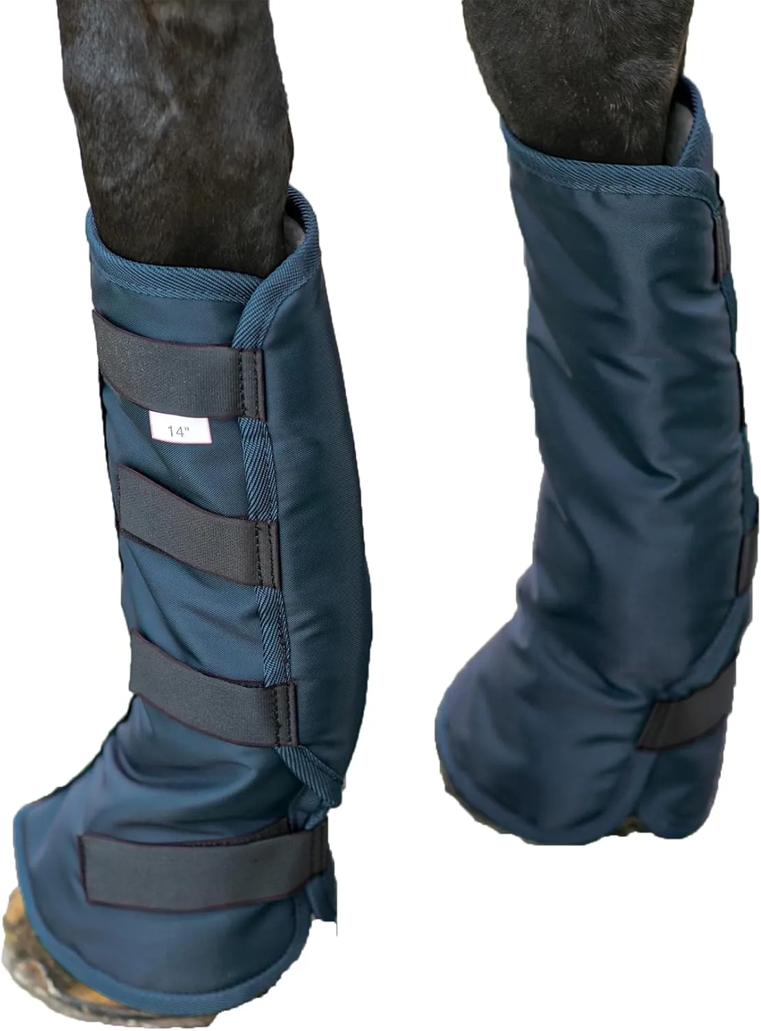 Premium Horse Shipping Boots 14" | One Pair | Shipping Boots | Ultimate Horse Leg Protection | Wrap-Around Design | Durable Nylon & Fleece Lining | Secure 4-Strap Closure