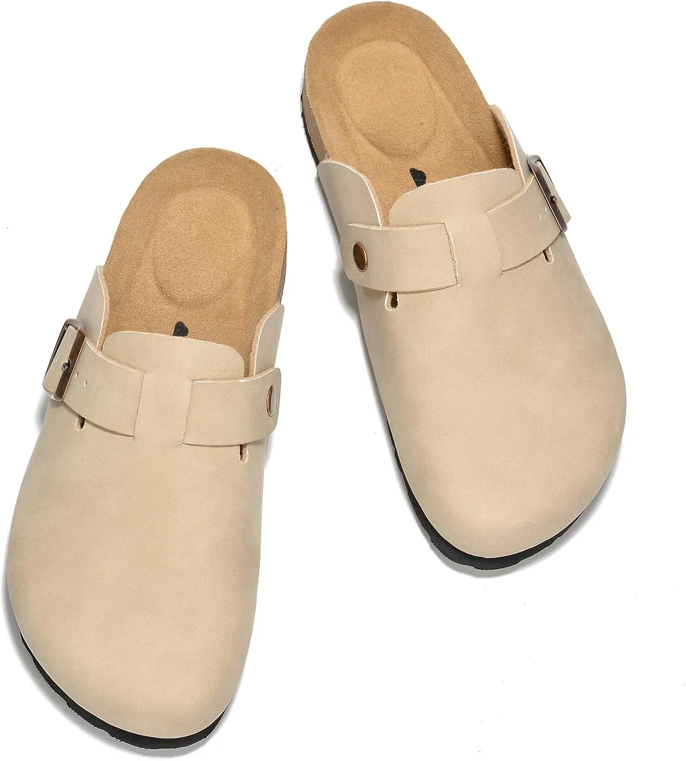 Project Cloud Genuine Leather Footbed Clogs for Women - Memory Foam Arch Support Slippers for Women - Trendy Slip-ons Women's Mules & Clogs Sandals (Benton)