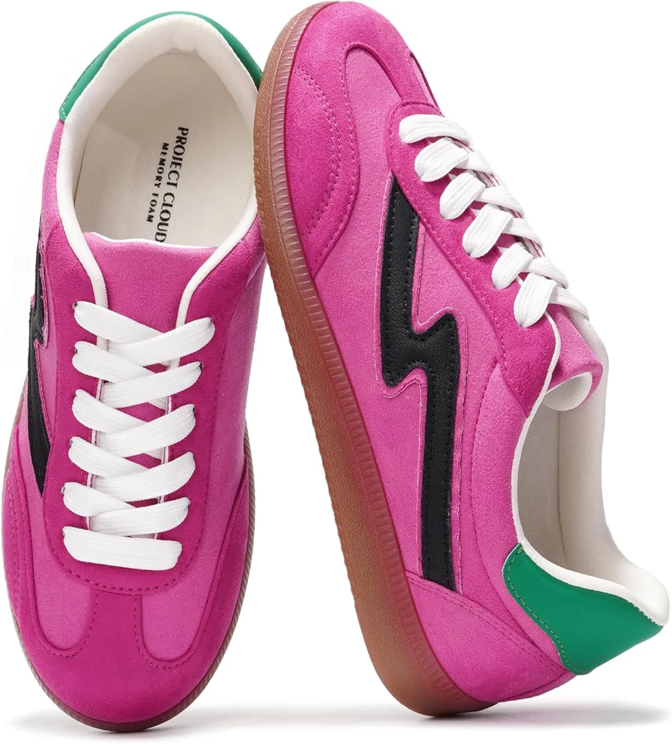 Project Cloud Sneakers for Women - Lace-Up Shoes for Women Trendy Women Sneakers with Memory Foam Insole Women's Fashion Sneakers Non-Slip Womens Shoes (Irita)