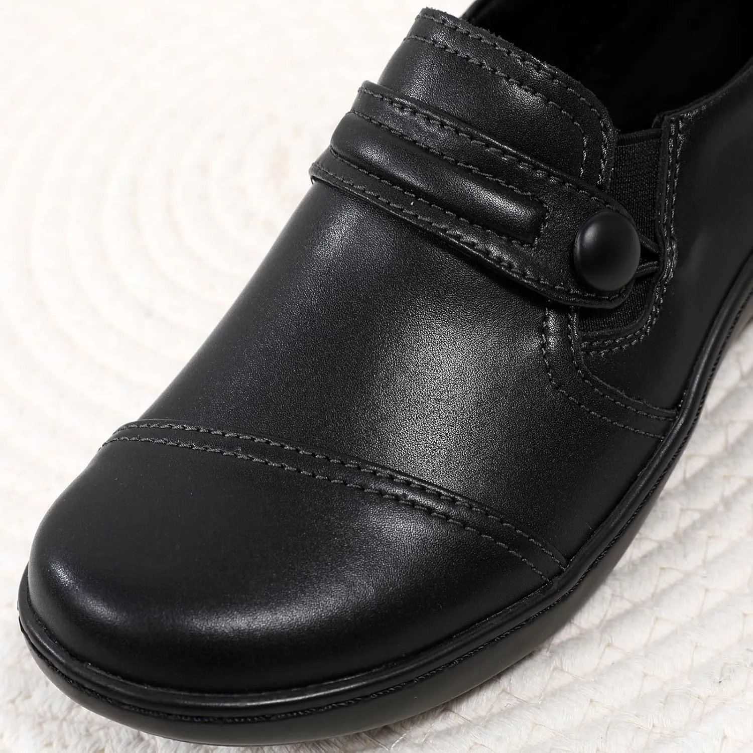 QAE Loafers for Women Orthopedic Loafers for Women Comfortable Women's Flat Slip-Ons Shoes for Dress Work Business Casual